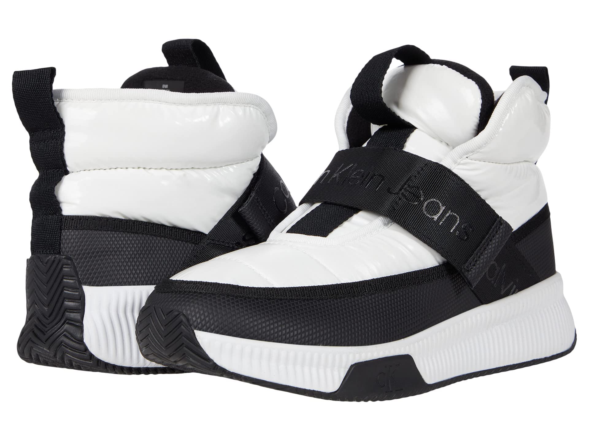 Calvin Klein Women’s Mabon Sneaker, White, 5.5