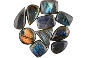 Natural Labradorite Stone, Natural Gemstones and Crystals Cabochon Lot, DIY Jewelry Making Loose Gemstones, Chakra Healing Cr