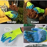 Donfri 3 Pairs Kids Gardening Gloves Size 6 Age 9-12 Natural Latex Waterproof view 3