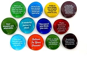 Destiny Stones, 12 Glass Stones To Help You Create Your Own Future. Encouraging and Motivational Messages on Beautiful Word Rocks, by Lifeforce Glass.