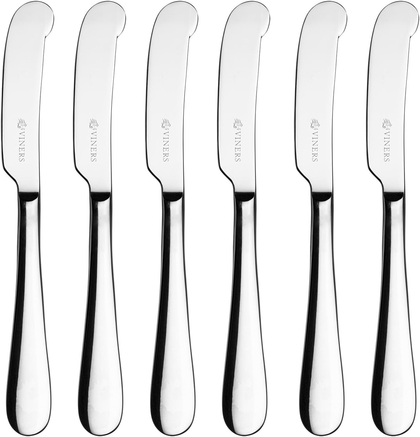 Viners Select 18.0 Stainless Steel Butter Knives, Set of 6, Silver, 27.
