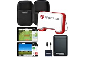CERTIFIED BRANDS FlightScope Mevo Portable Golf Launch Monitor and Rangefinder with Signature Power Bundle | Real Time Swing Data, Carry Distance, Spin Rate, Club & Ball Speed, Vertical Launch, Smash Factor, and More!