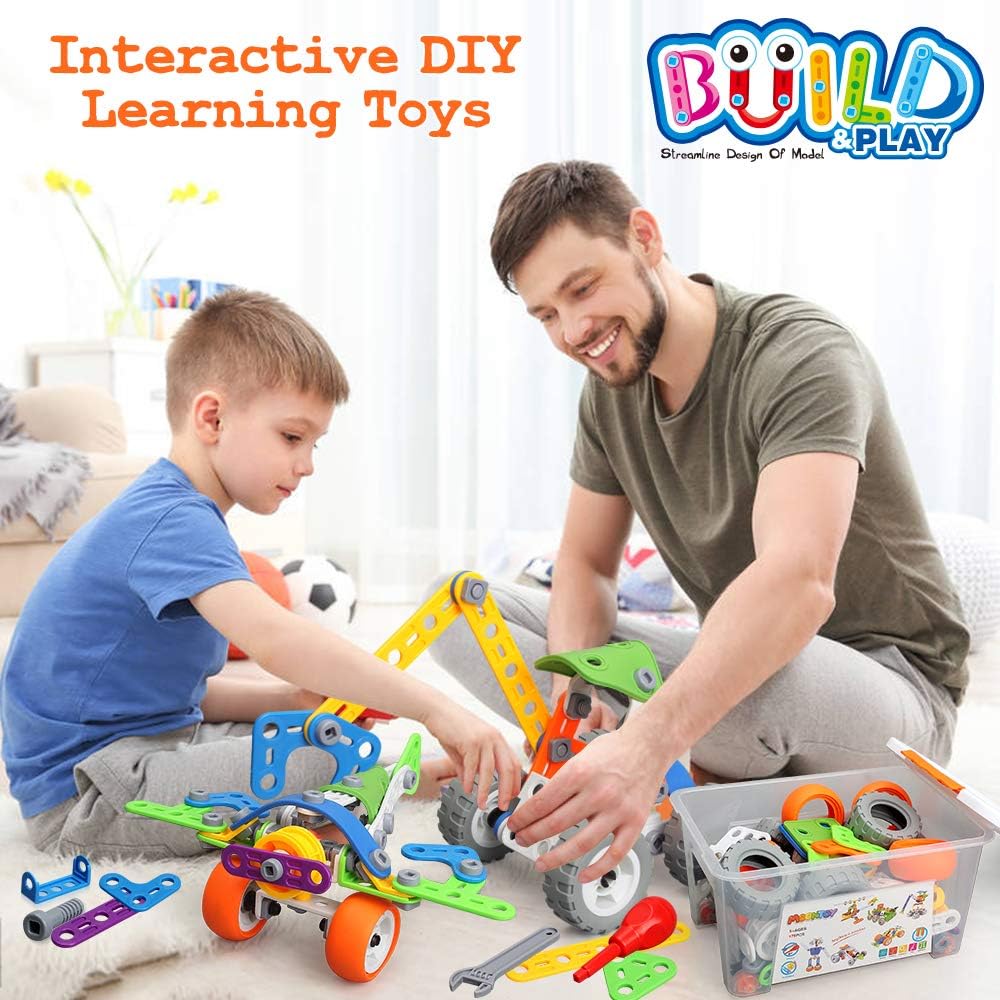 MOONTOY Building Toys 11 in 1 STEM Toys Age 5 173 Pcs Building Blocks Kit for Kids Educational Construction Toys Creative Learning Set Christmas Birthday Gifts for Kids Boys and Girls Age 5 6 7 8 9 - Image 3