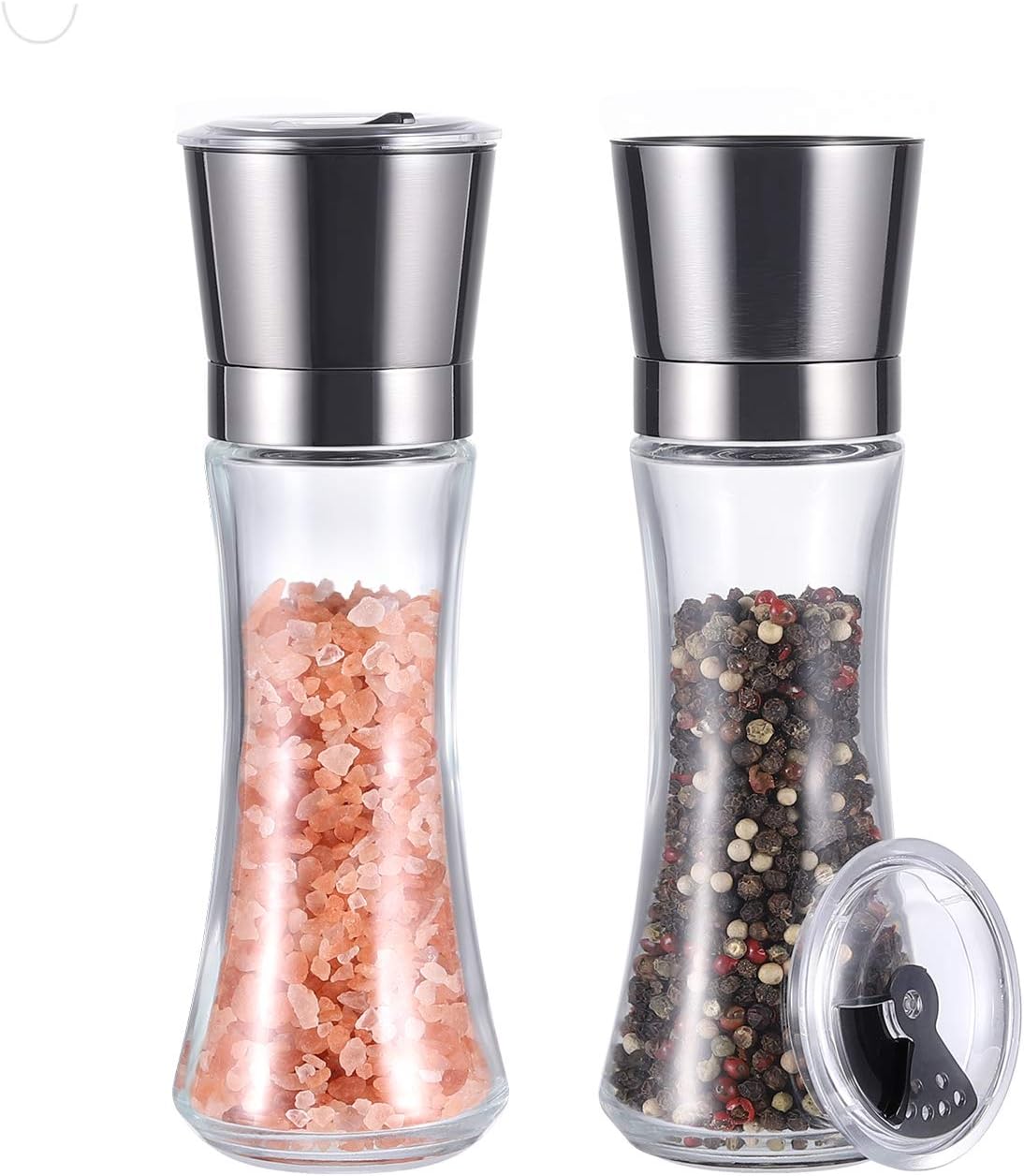 Vevouk Refillable Salt and Pepper Mill Grinder Set,Table Salt Grinder