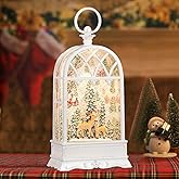 Snow Globe Christmas with Elk, Lighted Christmas Snow Globes with Timer, Swirling Musical Glittering Snow Globes Lantern for Christmas Decoration(Elk)