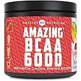 Amazing Nutrition Amazing BCAA 6000 | 6 Grams BCAA Per Serving | 30 Servings Powder | Branched Chain Amino Acid Supplement | Made in USA (Natural Fruit Punch)