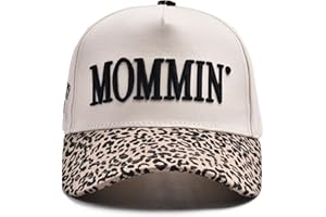 KIDHABE Vintage Two-Tone Women's Baseball Cap, Mommin Trucker Hat for Women & Men, Adjustable Baseball Cap, Mother Day Ponytail Hat