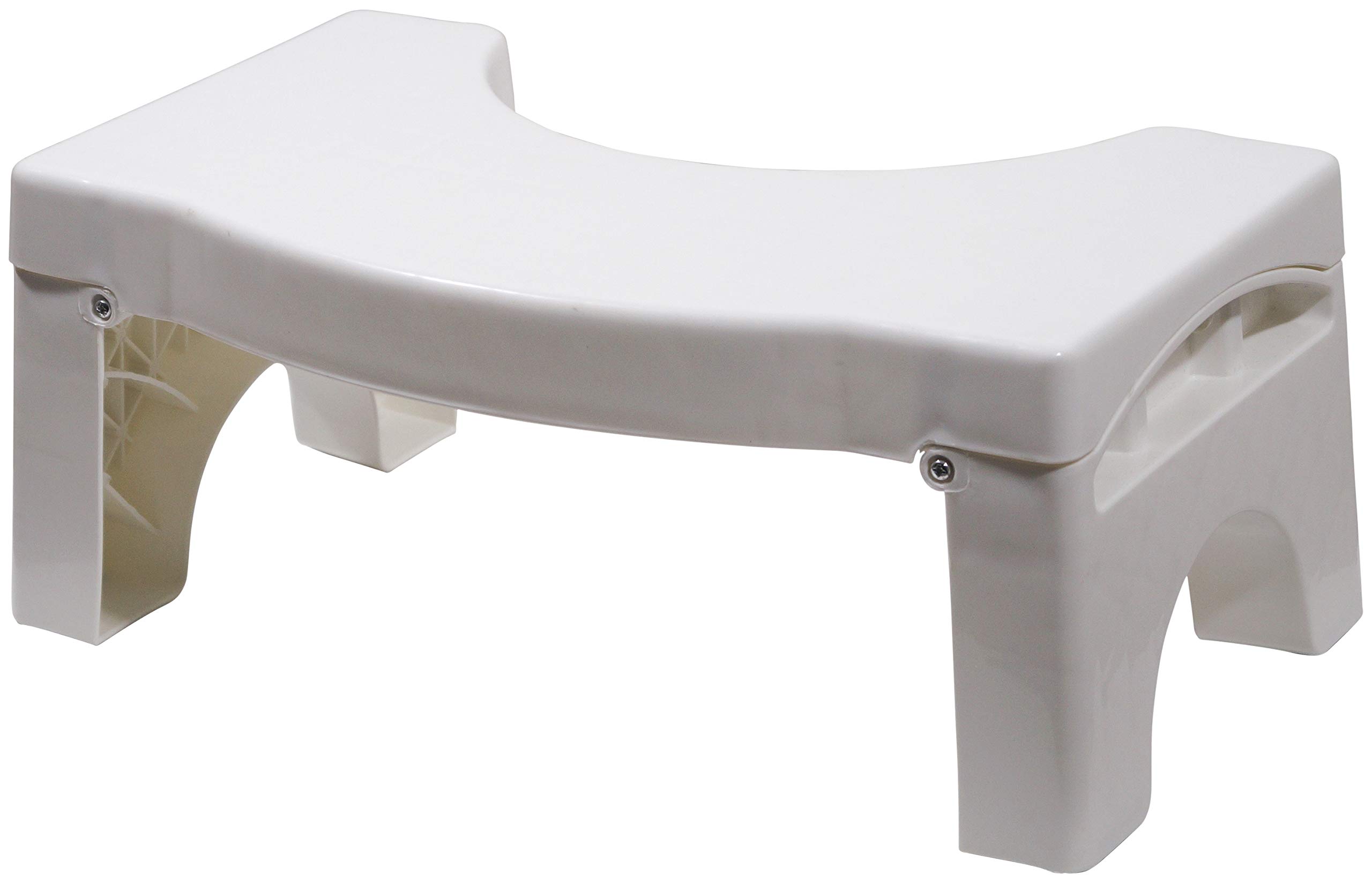Aidapt Non Slip Squatting Toilet Stool to Aid Aligning The Colon When Passing Bowl Movements for Users with Haemorrhoids, Constipation, IBS, Flatulence, Bloating Easy Clean Light Fold Down Design