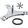 Funmit DC97-16509B Washer Flange Shaft Assembly & DC60-40137A Hex Mounting Bolt (6pcs) & DC69-00804A Gasket Seal Compatible with Samsung Washing Machine Replace DC97-16509B DC97-16509A