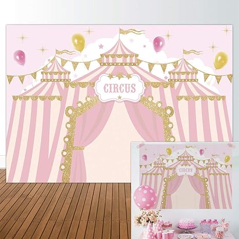 Amazon Com Allenjoy 7x5ft Pink Circus Backdrop Carnival Carousel