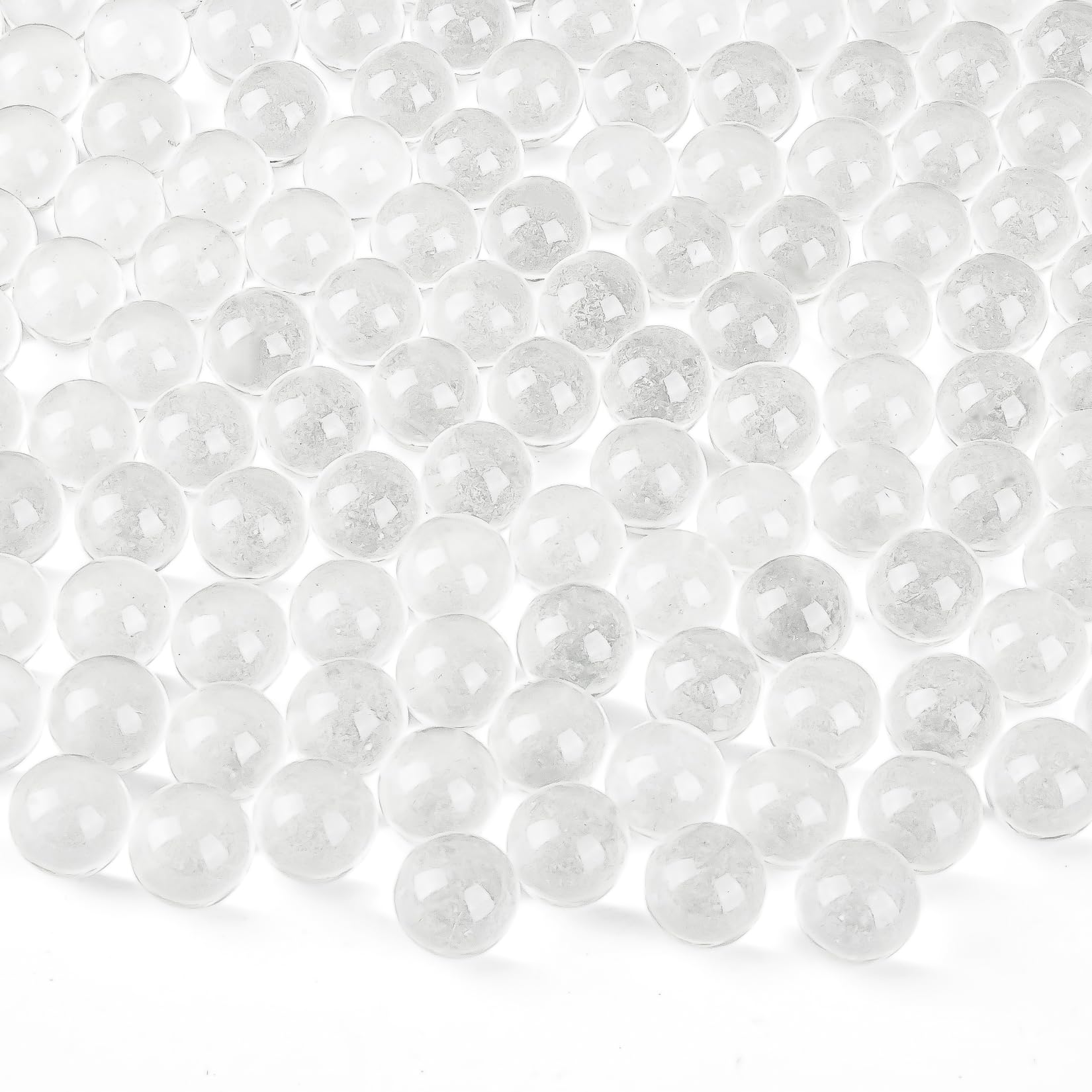 Sukh 190 Pcs Clear Marbles for Vase Filler - Small Round Glass Beads 0.39In Transparent Glass Marbles for Vases,Aquariums,Home Decoration,Games,1LB