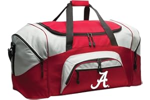 BROAD BAY DELUXE Alabama Duffel Bag Alabama Gym Bag Large Size (Alabama A - Red)