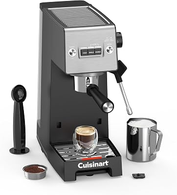 ® Macchina da Caffè Slim | Espresso, Americano, Cold Brew | Montalatte integrato | 15 Bar | Portafiltro senza fondo | Compatta | Tazze da viaggio | Serbatoio 1,5L