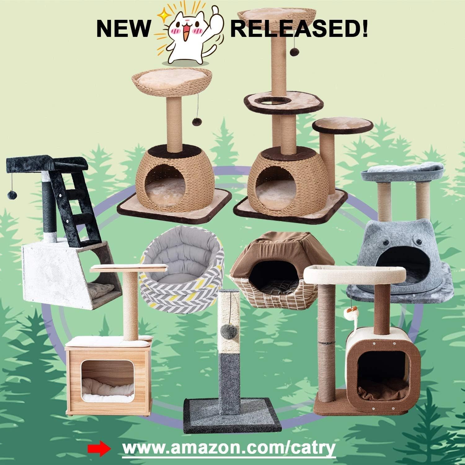 PetPals Cat Tree Cat Tower for Activity with Tunnel and Toy Ball, Gray, 17-inch L 13-inch W 29-in H : Pet Supplies