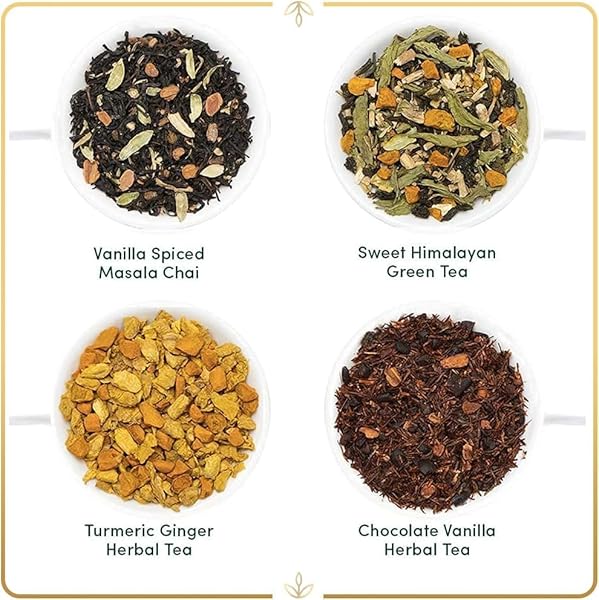 VAHDAM, BIRTHDAY TEA GIFT BOX (7.05OZ/100+ CUPS) PREMIUM BIRTHDAY TEA GIFT SETS | 4 LOOSE LEAF TEA – GREEN TEA, CHAI TEA, HERBAL TEA | GLUTEN FREE, NON GMO | GIFTS FOR WOMEN & MEN, GIFTS FOR HIM/HER