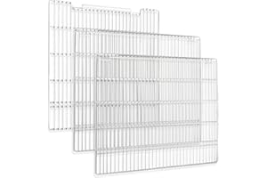 ORIKOOL Commercial Freezer and Refrigerator Replacement Shelves for Three-Door Refrigerators, Set of 3, Epoxy-Coated Gray Steel Wire Shelves