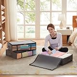 Lifewit 40L Under Bed Storage Bags 3 Pack with Front Window Gray view 9