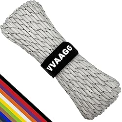 VVAAGG Reflective Paracord Rope 100FT, 7 Strand
