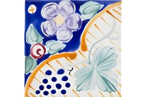Casablanca Market MT035 Mediterranean Ceramic Florence Decorative Tile, Blue