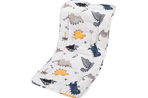 CHILDLIKE BEHAVIOR Baby Stroller Cushion - Breathable Stroller Seat Liners - Soft Baby Seat Pad Liner for Stroller - Comfortable Seat Liner for Newborn, Infant or Toddler - Baby Carriage Cushion - Made of 100% Cotton