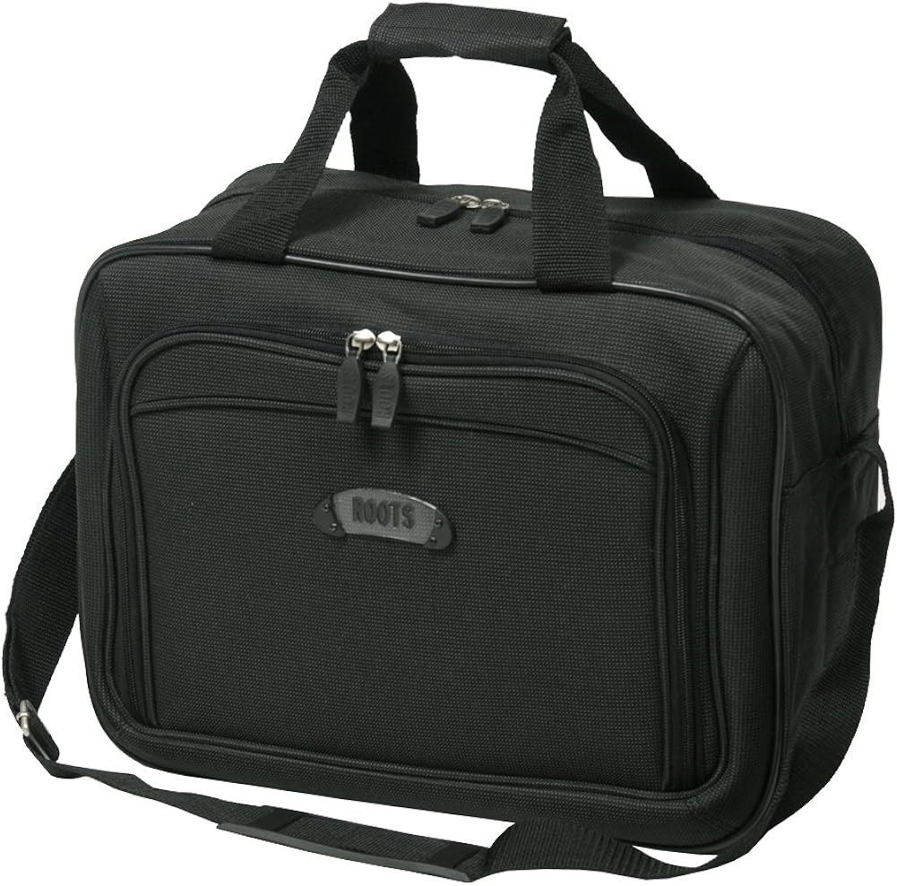 Roots Holiday Travel Pro CarryOn Gray Black Tote Case with
