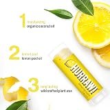 Hurraw Lemon Lip Balm Organic Vegan Cruelty Free Gluten Free Non GMO 4.8g view 2