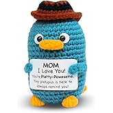 Birthday Gifts for Mom from Daughter Son, Handmade Crochet Cute Platypus Mom Birthday Gifts, Funny Mothers Day for Mother Mommy Emotional Positive Decor Ideas