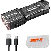 Fenix TK28R Tactical Flashlight, 6500 Lumen LED Rechargeable Flashlight with Red Light, USB Fast Charging, IP68 Waterproof, Long Throw 437 Yards for Law Enforcement &amp; Outdoor with Lumentac Organizer