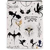 Romantasy Dark Academia Dragons Book Sleeve, Fantasy Novel Reader Gift, Bookish Gifts, Book Inspired Gift, Paperback Book Protector Book Cover Dragons Lovers Book Gifts (Dragons Book Sleeve-1106)