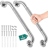 2 Pack 16 Inch Grab Bars for Bathtubs and Showers, Safety Bathroom Shower Grab Bars for Seniors Holds up to 500LBs, Handicap 