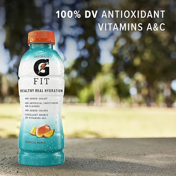 GATORADE FIT ELECTROLYTE BEVERAGE, HEALTHY REAL HYDRATION, PASSIONFRUIT CITRUS, 16.9.OZ BOTTLE