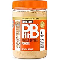 PBfit All-Natural Peanut Butter Powder 15 Ounce, Peanut Butter Powder from Real Roasted Pressed Peanuts, Low in Fat High in P