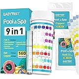 EASYTEST 9-Way Pool Test Strips, 140 Strips for Hot