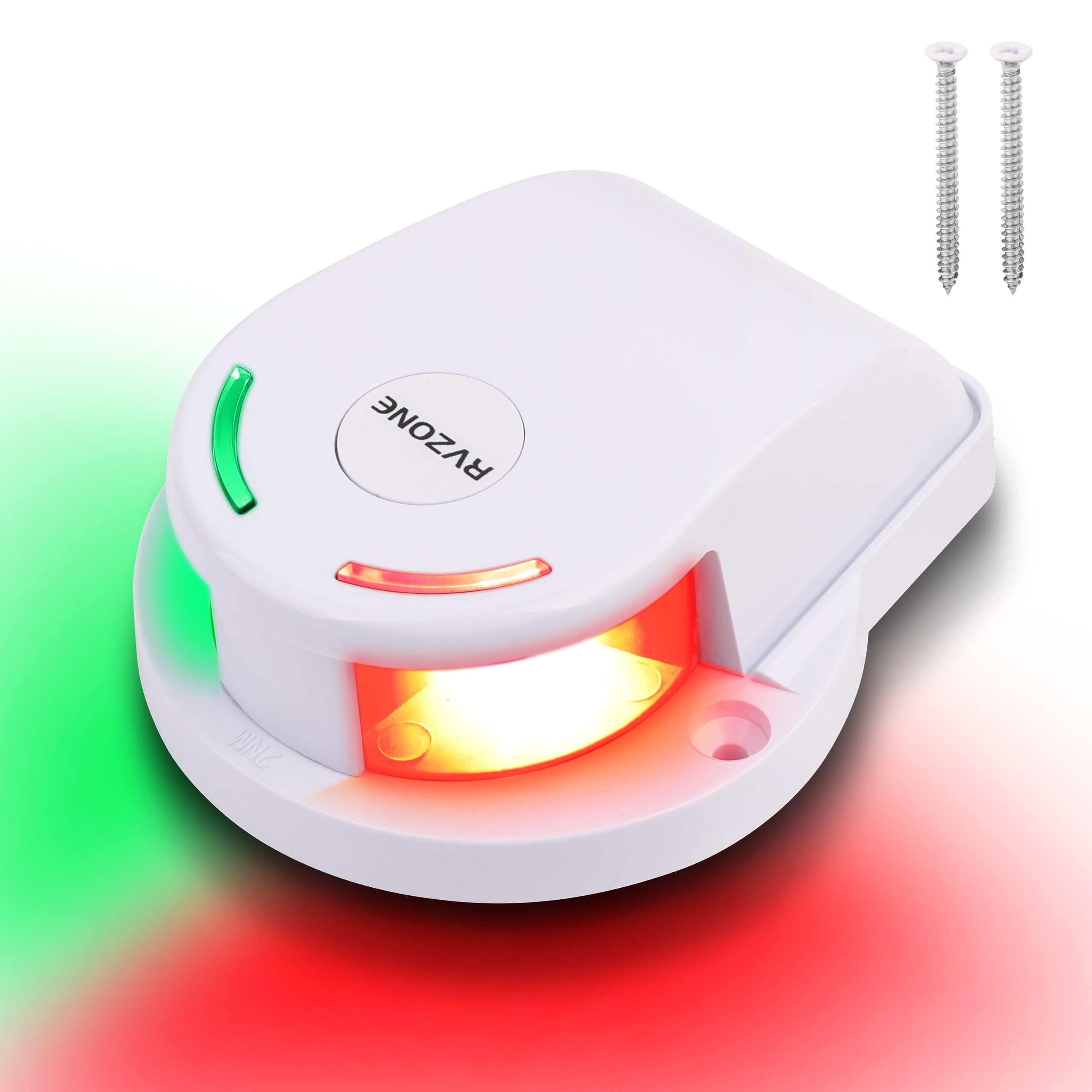 Photo 1 of RVZONE LED Boat Navigation Light Red and Green Marine Navigation Light Led IP67 Waterproof Led Boat Lighting for Bow, Ideal for Pontoon, Skiff, Small-Boats, and Yacht (White)