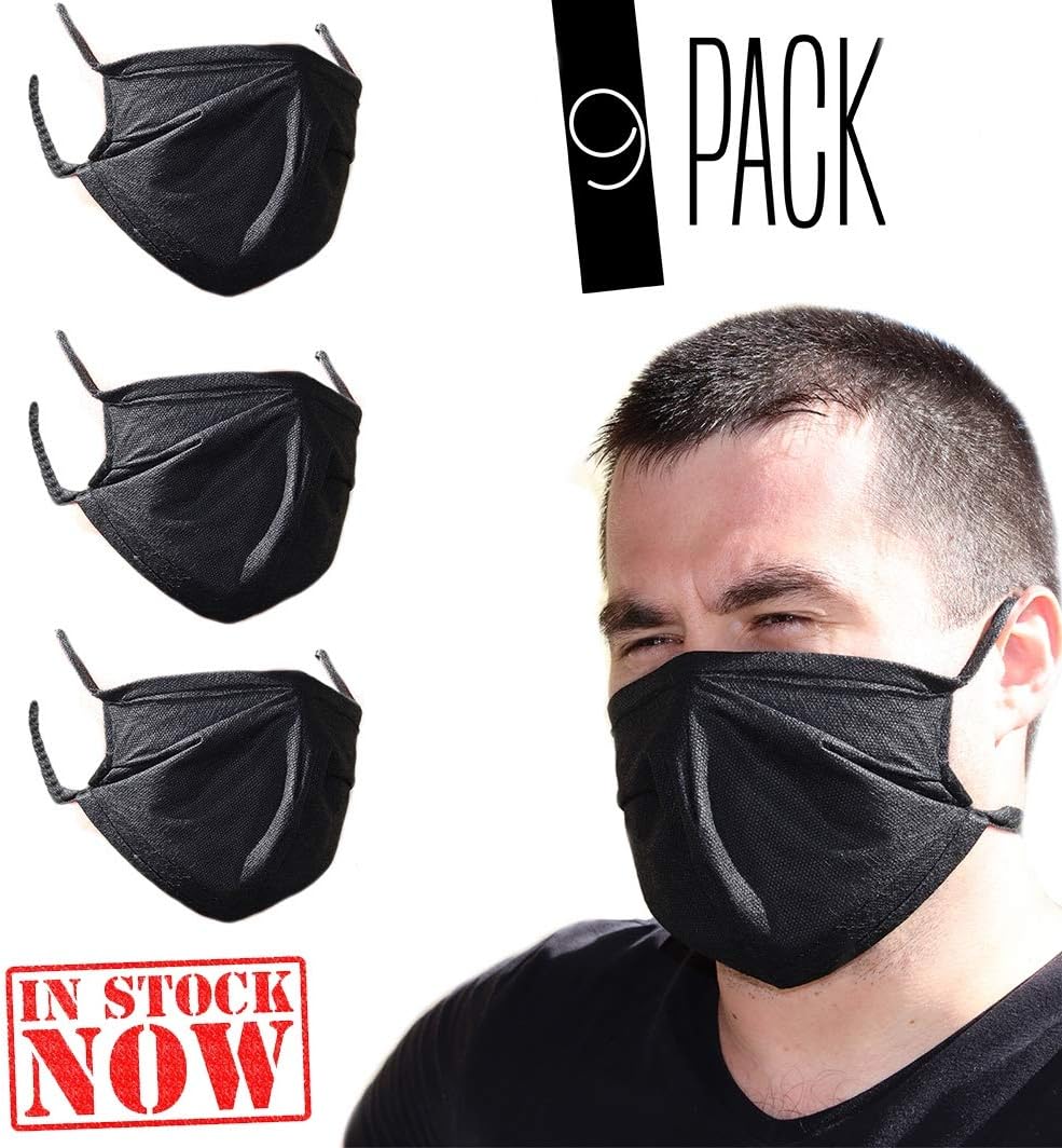 SLEEPYMASK Outdoor face mask for Men, Woman, Kids. Anti dust mask for Moving, Sports. Washable Black Mouth mask.