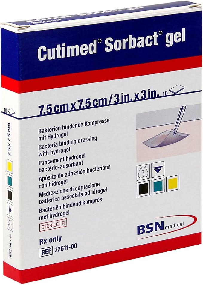 Cutimed Sorbact Gel Dressing 7.5x7.5 cm Pack of 10 Amazon.co.uk