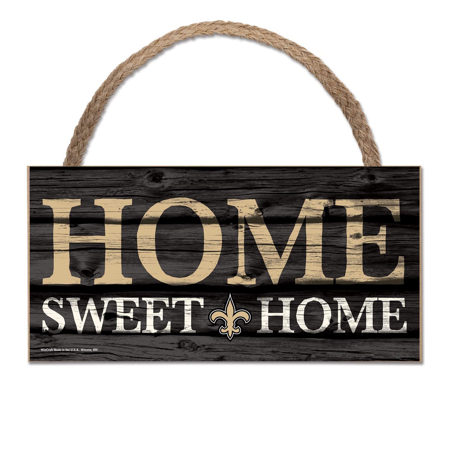 Wincraft NFL New Orleans Saints Wooden Sign Wood Home Sweet Home