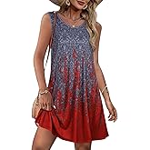 Summer Dresses for Women Beach Boho Sleeveless Vintage Floral Flowy Pocket Tshirt Tank Sundresses