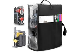 XYKZRA Slushie Machine Dust Cover for Ninja Slushie Frozen Drink Maker,Waterproof Thick Slushie Machine Cover Case with Visible Window and Multi-Pockets,Compatible for Ninja SLUSHi FS299/FS301C/FS30(Black)