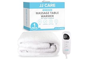 JJ CARE Massage Table Warmer 31"x71", Digital 5 Heat Control Massage Bed Warmer Fleece Pad w/Detachable 12 FT Cord, Table Warmer Massage Therapy w/Overheat Protection, Massage Table Heating Pad