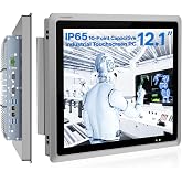 NORQIN 12.1" Industrial Touchscreen Panel PC, All-in-One Embedded Computer | 10 Point Capacitive Touch Screen,IP65 1024&times;768 HD Monitor,Windows 10 Pro,for Factory,Kiosk (i3-7th Gen,8GB RAM 128GB SSD)