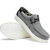 JSWEI Men's Machine-Washable Summer Loafers Lace Up Casual Slip-On Shoes Lightweight Comfortable Soft Sole WalkingTraveling, Beach, Gifts for Men Shoes Loafers Stretch