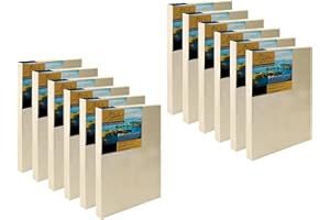 DAVINCI WOOD PANEL Da Vinci Pro Birch Wood Panel 7/8" Deep – 4x4-12 Pack - Fine Textured, Warp Resistant, Lightweight & Rigid – Perfect for Mounting Sanded Pastel or Watercolor Paper, Linen or Canvas