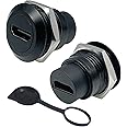 PENGLIN 2PCS HDMI Panel Mount Connector,HDMI 2.0 Female to Female Display Connector Support 4K Resolution for TV Monitor Projector