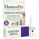 HomeoPet Digestive Upsets for Dogs, Cats, and Small Pets, 15 Milliliters | Natural care supplement for cats, dogs, and other pets, safe homeopathic formula, liquid drops suitable for daily use