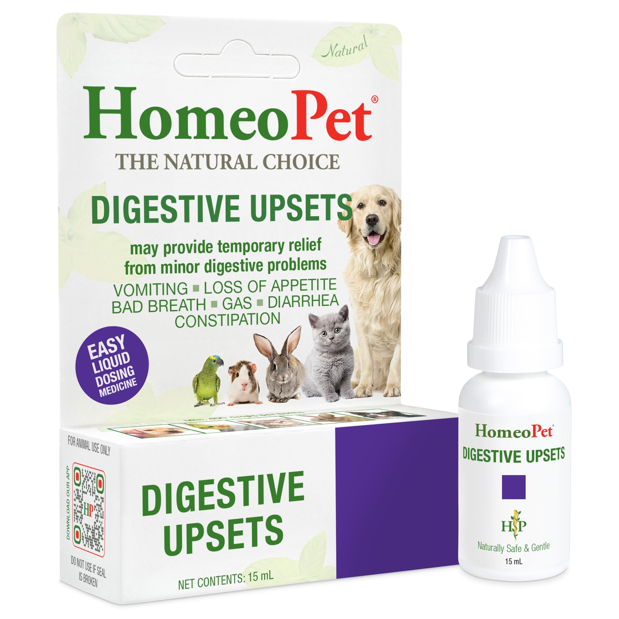 HomeoPet Digestive Upsets Natural Pet Digestive Support, Supports Temporary Relief from Digestive Problems, 15 Milliliters