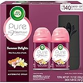 Air Wick Automatic Air Freshener Spray Gadget + 2refill Kit,Summer Delights | Air Wick automatic spray dispenser kit, infused with essential oils; home fragrance for room &amp; bathroom. Use as directed