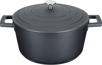 MasterClass Casserole Dish With Lid Medium 4L 24 cm Induction Oven Safe