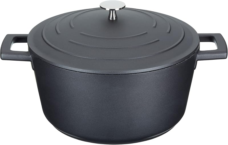 MasterClass Casserole Dish With Lid Medium 4L 24 cm Induction Oven Safe