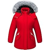 WULFUL Girl’s Winter Parka Coat Long Waterproof Warm Fleece Puffer Jacket